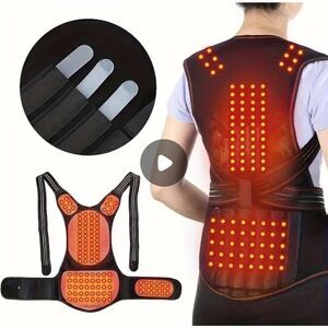 Back magnet 🧲 vest 🦺 w hot compress waist & back support brace corrector